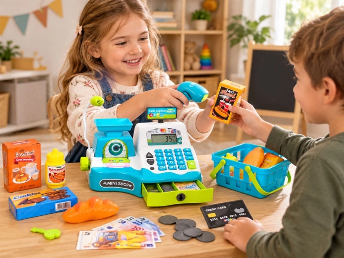 Uitgebreide accessoires voor winkeltje spelen