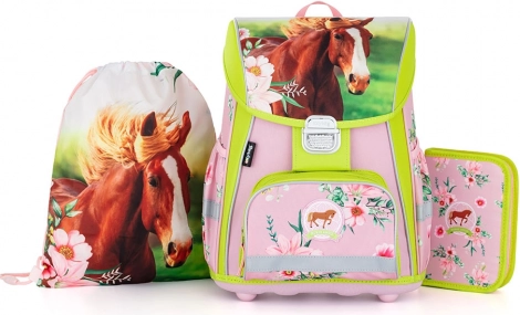 Premium schoolset Paard – schooltas, etui en gymzak
