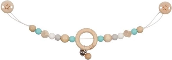 Muntgroene kinderwagenketting met sluiting