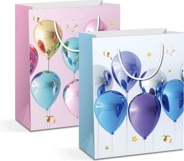 Papieren geschenkzak voor een fles - 1 stuk