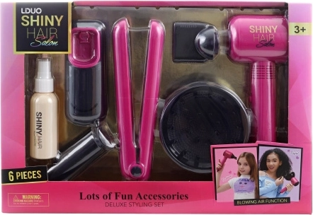 Set met föhn en krultang met batterij-accessoires voor kinderen