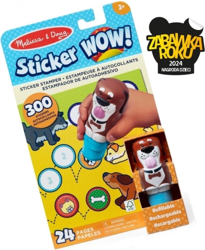 Sticker Wow - Interactief boekje en stempel met stickers - Hond
