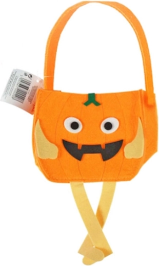 Halloween vilten pompoenmandje