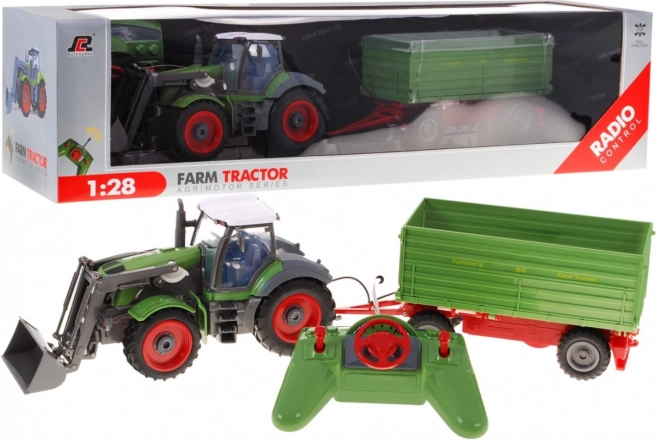 Tractor met laadbak en aanhanger voor kinderen 3+