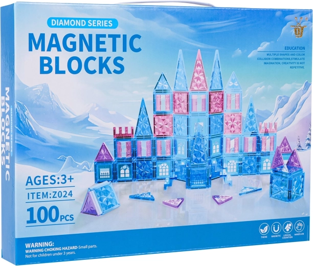 Magnetische bouwset ICE SNOW, 100 delen