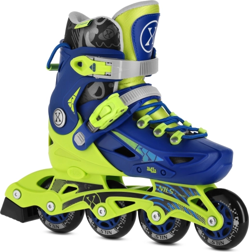 Verstelbare kinder-inline skates NILS Extreme Blaze blauw – M (35-38)