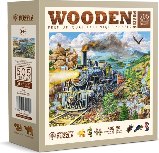 WOODEN CITY Houten puzzel spoorweg 505 stukjes