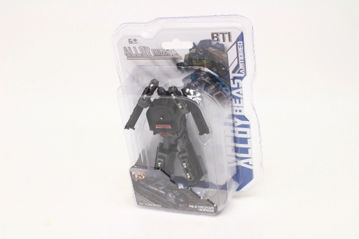 Transformeerbare metalen robotlocomotief 10 cm
