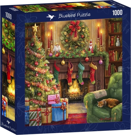 Bluebird vierkante puzzel Aangename kerstavond 1000 stukjes