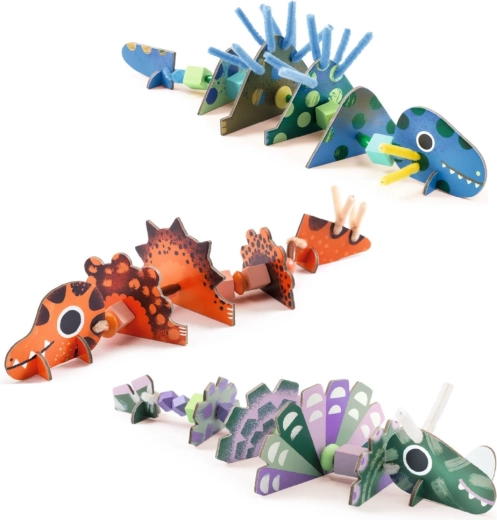 Vrolijke dinosaurussen om te bouwen