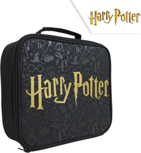 Harry Potter lunchtasje met logo zwart