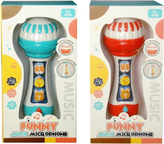 Kindermicrofoon met geluiden en licht - 1 stuk