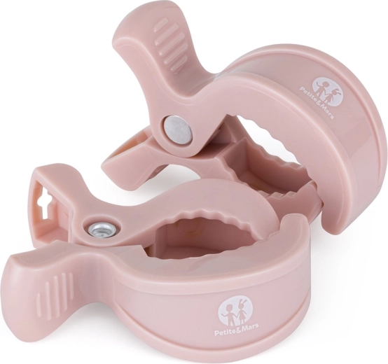 Petite&Mars wasknijpers voor kinderwagen Peg rose (2 stuks)