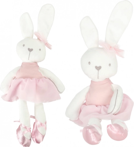 Pluchen konijntje in roze jurkje 42 cm
