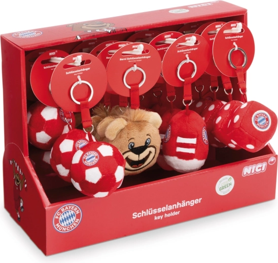 NICI pluchen sleutelhanger FC Bayern München 7 cm