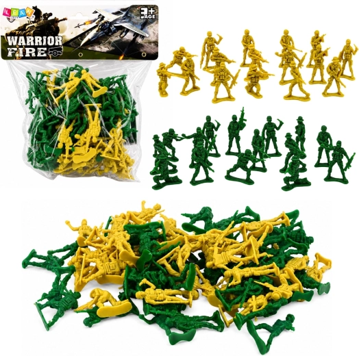 Militaire set plastic soldaatjes 72 stuks