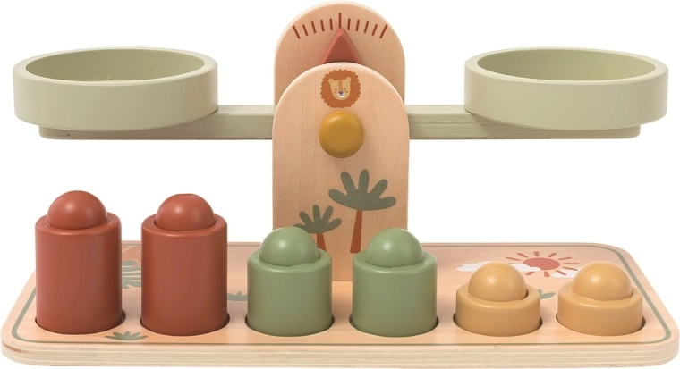 2Kids Toys houten balansweegschaal met gewichten