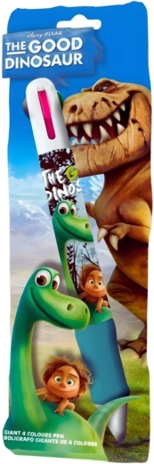 Jumbo vierkleurenpen Brave dinosaurus