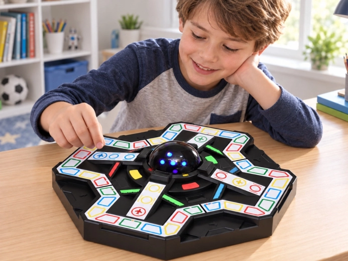 Verlicht bord dat het spel begeleidt