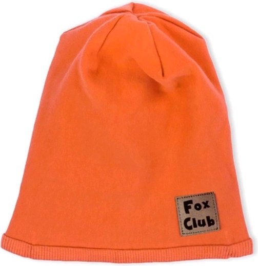 Baby katoenen mutsje Nicol Fox Club oranje