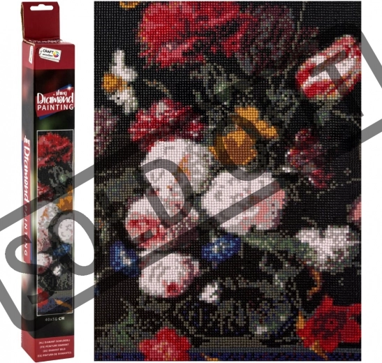 Diamant schilderen bloemen 40 × 50 cm