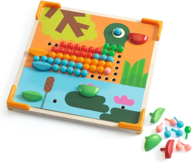 Grote gekleurde pinnetjes en halfbolletjes