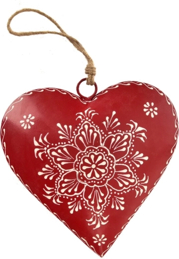 Hangend blikken hart in FOLK-stijl