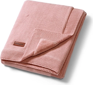 BabyOno kinderdeken van natuurlijke katoen met flanellen voering 75 × 100 cm roze