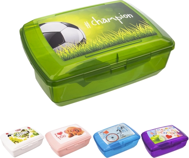 Lunchbox BranQ met clip 20,5 × 13,5 × 7,5 cm (mix motieven)