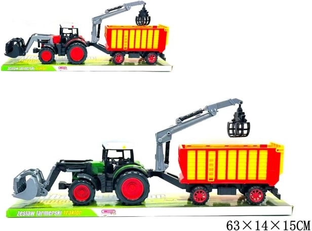 Tractor met aanhanger voor kinderen