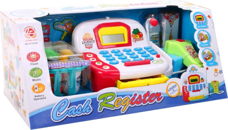 Kassa voor kinderen met accessoires en geluid