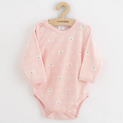 Babyromper met volledige drukknopen new baby classic ii beertje wit