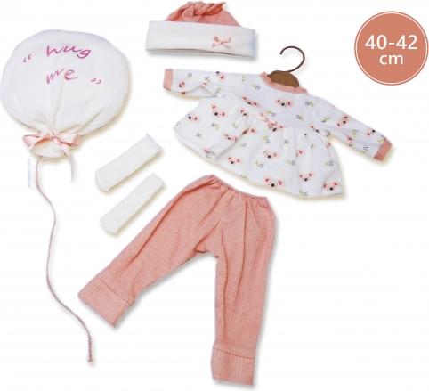Kleertjes voor pop NEW BORN 40–42 cm, 4-delige set met knuffeldoekje
