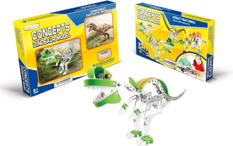 Metalen bouwset dinosaurus - 1 stuk