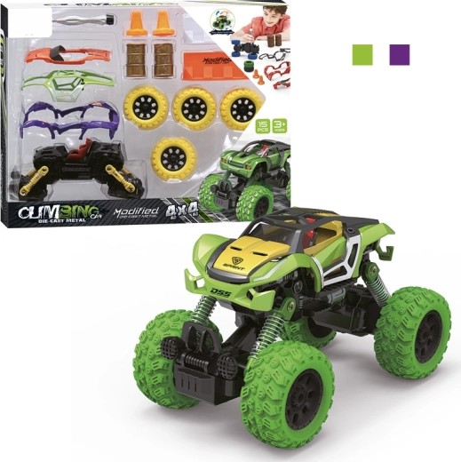Bouwset raceauto met 4WD-aandrijving op schaal 1:32