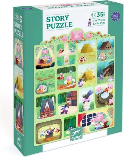 DJECO puzzel Drie biggetjes 35 stukjes