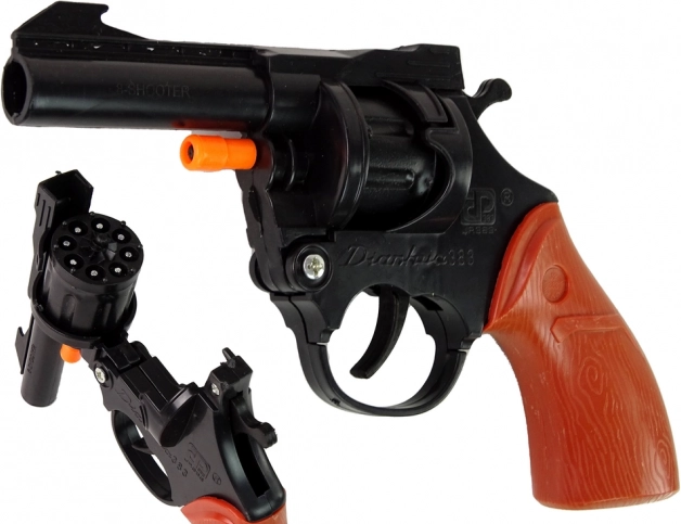 Pistool met sluiting Revolver Zwart