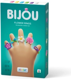 HEY CLAY Bijou bloemenringen – creatieve set van boetseerklei
