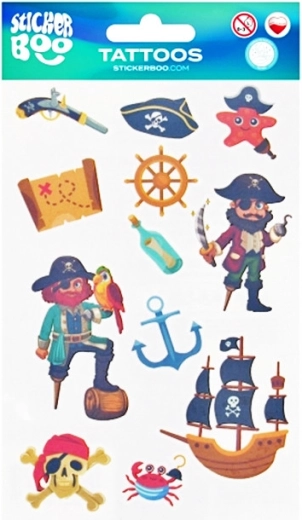 Piraten-tatoeages - 1 stuk