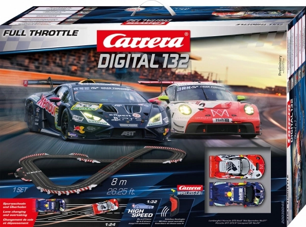 Carrera Digital 132 Full Throttle racebaan 8 m