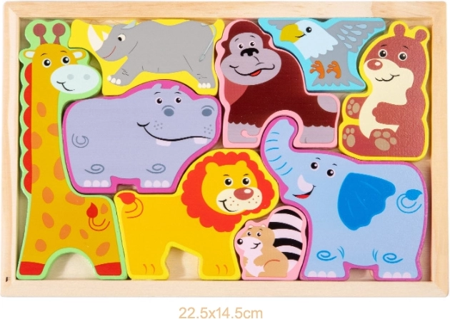 Houten puzzel zoo