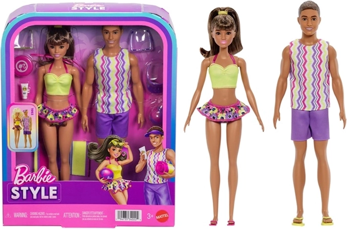Barbie Barbie en Ken – strandpoppen-set met accessoires