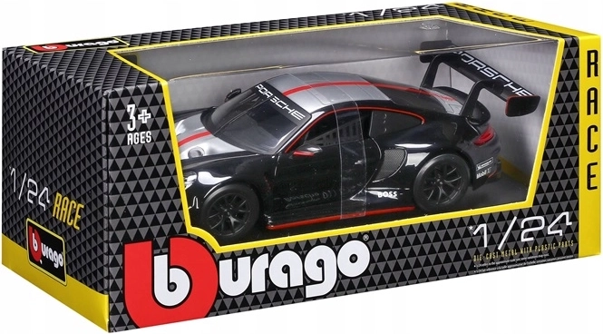 Bburago Porsche 911 GT3 Racing Launch 1:24 zwart
