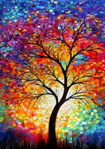 Enjoy puzzel Herfstboom des levens 1000 stukjes
