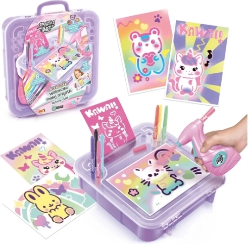 EPEE Projekt Art koffertje kleine kunstenares kawaii met elektronische airbrush