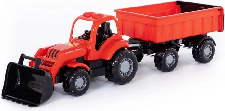 Tractorlader met aanhanger Macher