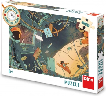 DINO puzzel Vind 10 voorwerpen: Ruimte XL, 300 stukjes