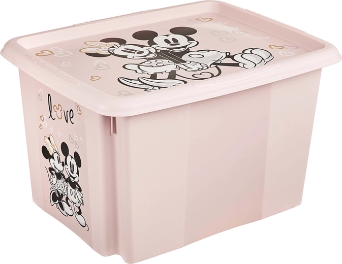 Keeeper kunststof opbergbox met deksel 30 l Minnie