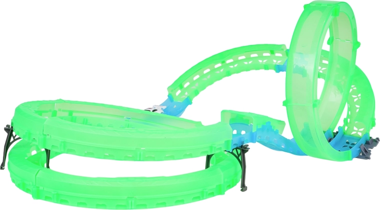 Oplichtende baan in het donker