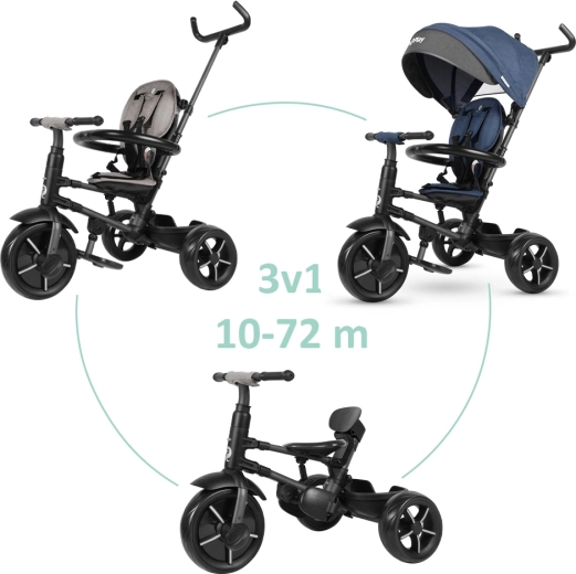 Opvouwbare driewieler QPlay Rito star blue (10–72 maanden)